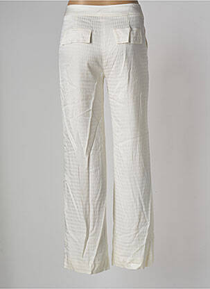 Pantalon large taille à pinces taille haute blanc KARL LAGERFELD femme