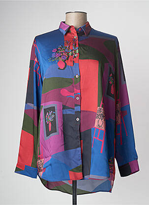 Chemisier coupe fluide manches longues bleu PAUL SMITH femme
