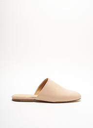 Mules/sabots tissage satiné talon plat jusqu'à 3cm beige JIL SANDER femme