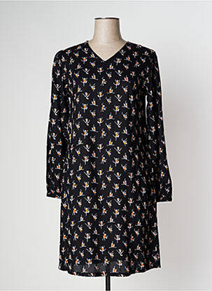 Robe mi-longue manches longues manches longues noir AGATHE & LOUISE femme