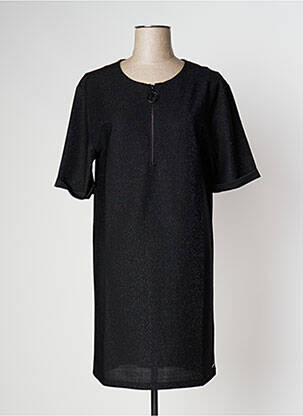 Robe courte manches courtes manches courtes noir TEDDY SMITH femme