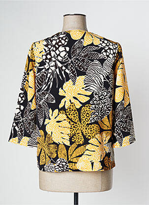 Blouse imprimé fantaisie manches 3/4 noir DIANE LAURY femme