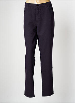 Pantalon slim tissage popeline taille normale violet LCDN femme