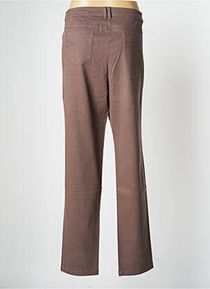 Pantalon slim taille élastique taille normale marron EVER EASY BY JAC JAC femme