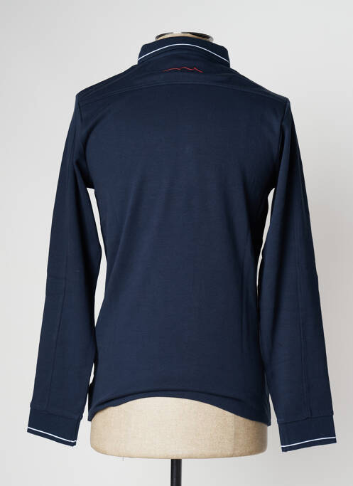 Polo manches longues manches longues bleu TEDDY SMITH homme