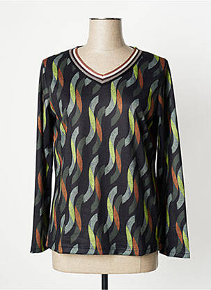 Top stretch manches longues vert GENUINE femme