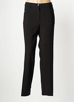 Pantalon slim tissage popeline taille normale noir LCDN femme