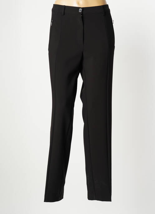 Pantalon slim tissage popeline taille normale noir LCDN femme