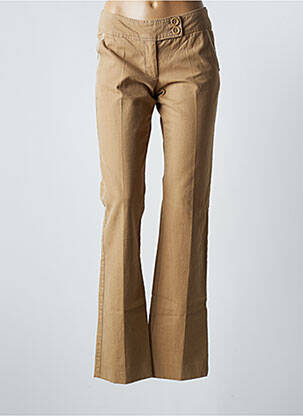 Pantalon flare stretch taille basse beige HARTFORD femme
