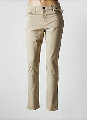 Pantalon slim tissage popeline taille normale vert WALTRON femme