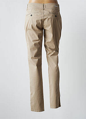 Pantalon chino broderie galons latéraux taille normale beige LES TEINTURIERS femme