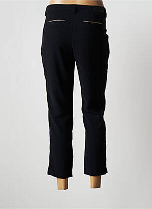 Pantalon 7/8 fermeture zippée sous rabat boutonné taille basse noir DDP femme