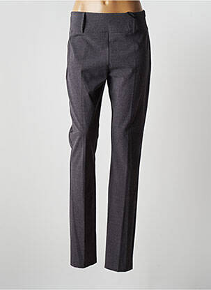 Pantalon slim stretch taille haute gris CRISTINA GAVIOLI femme