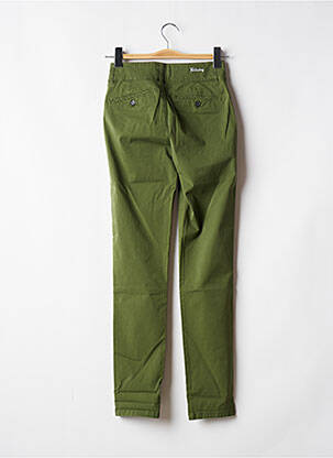 Pantalon chino taille basse taille basse vert LES TEINTURIERS femme