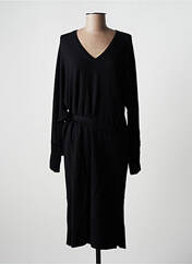 Robe mi-longue noir MAJESTIC FILATURES pour femme seconde vue