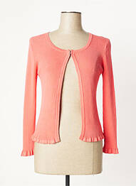Gilet manches longues manches 3/4 rose SEE THE MOON femme