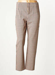 Pantalon droit stretch taille haute beige GARCIA femme