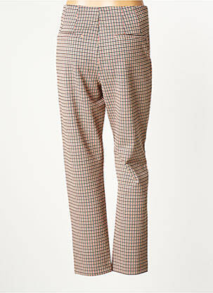 Pantalon droit stretch taille haute beige GARCIA femme