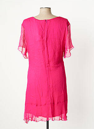Robe mi-longue manches courtes manches courtes rose SCHOOL RAG femme