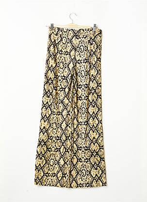 Pantalon large taille à pinces taille haute jaune LOLA ESPELETA femme