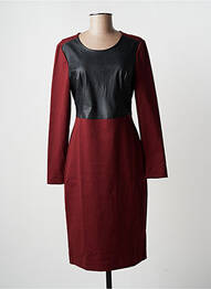 Robe mi-longue manches longues manches longues rouge BCBGMAXAZRIA femme