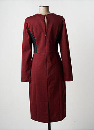 Robe mi-longue manches longues manches longues rouge BCBGMAXAZRIA femme