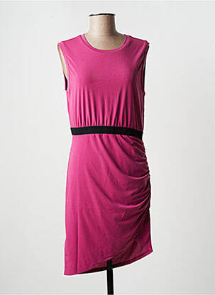 Robe mi-longue sans manche sans manche rose BCBGMAXAZRIA femme