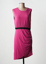 Robe mi-longue sans manche sans manche rose BCBGMAXAZRIA femme