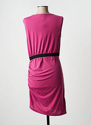 Robe mi-longue sans manche sans manche rose BCBGMAXAZRIA femme