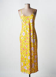 Robe mi-longue coupe fluide fines bretelles jaune BCBGENERATION femme