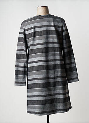 Robe mi-longue manches longues manches longues gris THALASSA femme