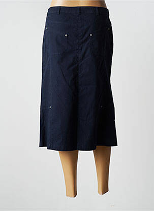 Jupe mi-longue coupe droite bleu CHRISTIAN MARRY femme
