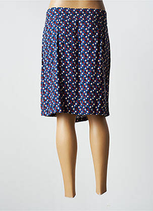 Jupe mi-longue fermeture zip latéral bleu THALASSA femme