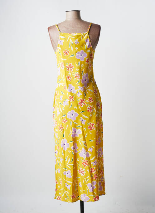 Robe mi-longue coupe fluide fines bretelles jaune BCBGENERATION femme