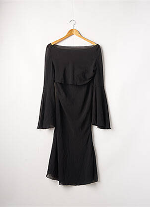 Robe mi-longue noir PHÈME pour femme