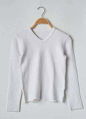 Pull coupe cintrée manches longues gris SANS MARQUE femme
