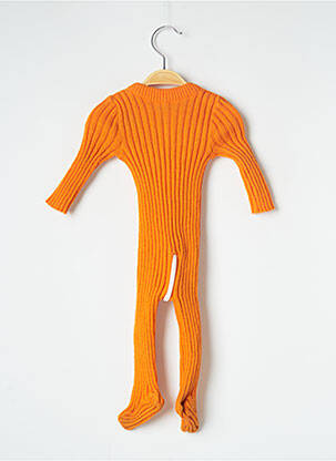 Combi-pantalon fermeture pressionnée à l'entrejambe manches longues orange OZONA fille