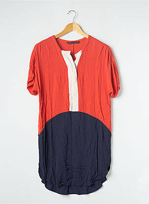 Robe courte coupe fluide manches courtes rouge ZARA femme