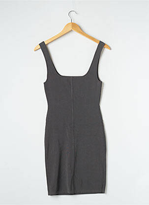 Robe courte coupe cintrée fines bretelles gris ZARA femme