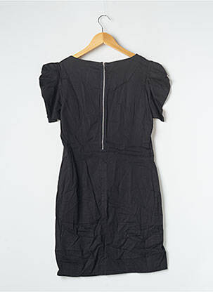 Robe courte fermeture zippée au dos manches courtes noir SANS MARQUE femme
