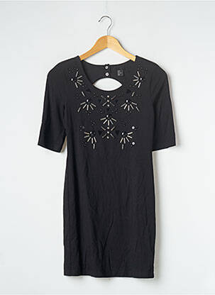 Robe courte manches courtes manches courtes noir H&M femme