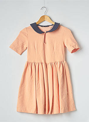 Robe courte manches courtes manches courtes orange ZARA femme