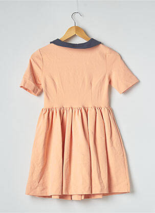 Robe courte manches courtes manches courtes orange ZARA femme