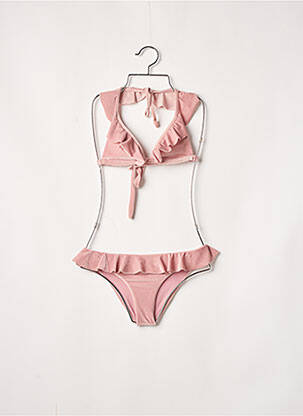 Maillot de bain 2 pièces stretch haut triangles rose CALZEDONIA femme