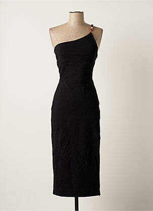 Robe mi-longue noir THEALMOND pour femme