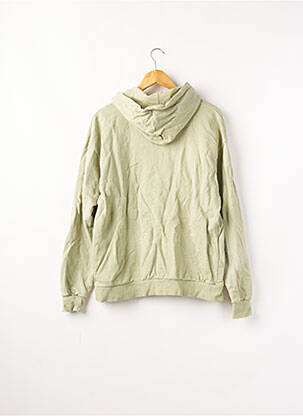 Sweat-shirt à capuche finition bords-côtes manches longues vert ELEVEN PARIS femme