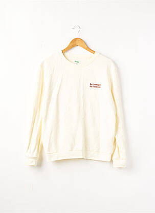 Sweat-shirt broderie manches longues beige BOCAGE femme