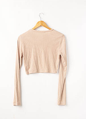 Top stretch manches longues beige NA-KD femme