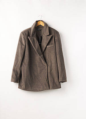 Manteau court coupe droite sans capuche gris NASTY GAL femme
