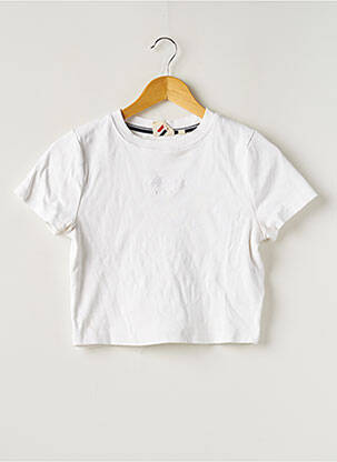 T-shirt coupe droite manches courtes beige SUPERDRY femme